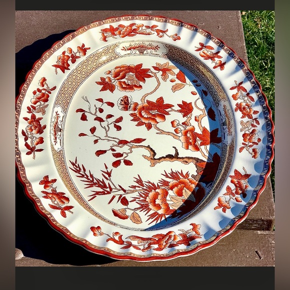 Vintage Spode Copeland INDIA TREE Scalloped Oval Serving Plate - Picture 3 of 7